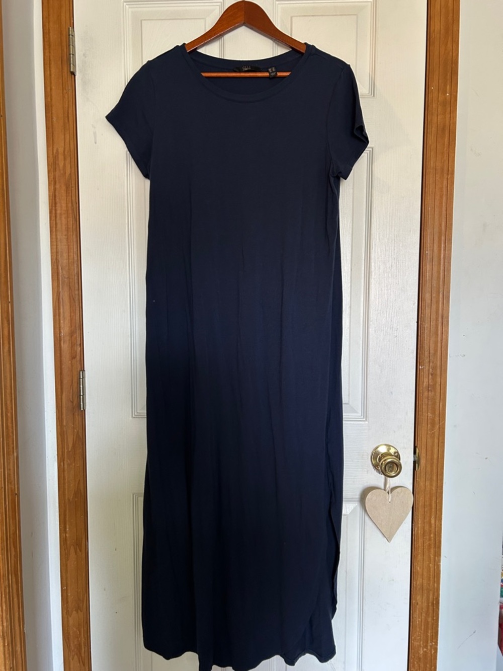 Gili Classic Navy Short-Sleeve Maxi Dress